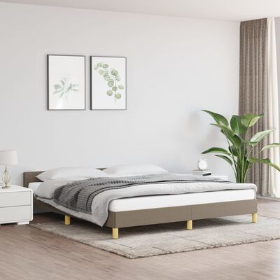 vidaXL Cadru de pat fără saltea, gri taupe, 180x200 cm, textil