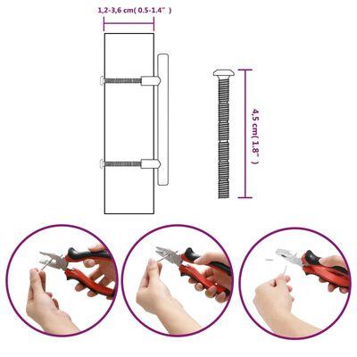 vidaXL Mânere de dulap, 10 buc., auriu, 96 mm, oțel inoxidabil