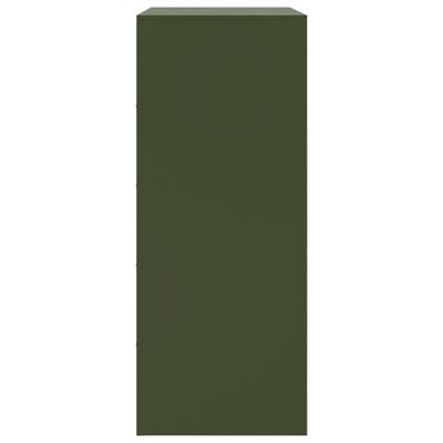 vidaXL Dulap înalt verde măslină 67x39x95 cm oțel