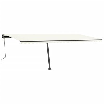 vidaXL Copertină retractabilă manual cu LED, crem, 600x350 cm