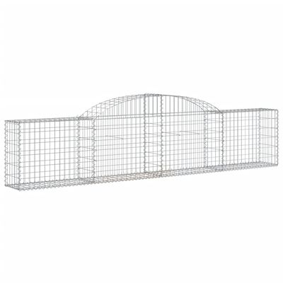 vidaXL Coșuri gabion arcuite, 9 buc., 300x30x60/80 cm, fier galvanizat