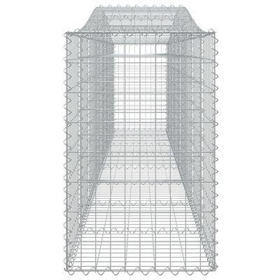 vidaXL Coșuri gabion arcuite 7 buc, 400x50x80/100 cm, fier galvanizat