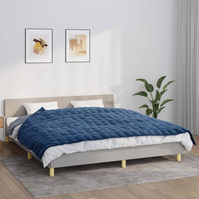 vidaXL Pătură cu greutăți, albastru, 155x220 cm, 7 kg, material textil