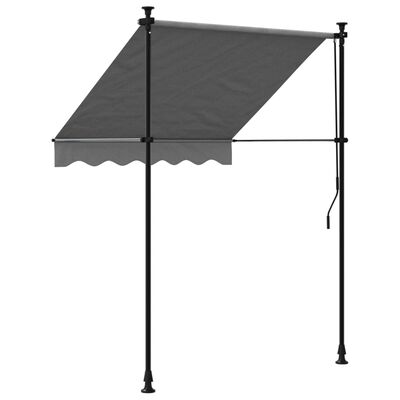 vidaXL Copertină retractabilă, antracit, 150x150 cm, țesătură și oțel