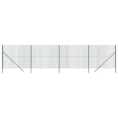 vidaXL Gard plasă de sârmă, verde, 2x10 m, oțel galvanizat