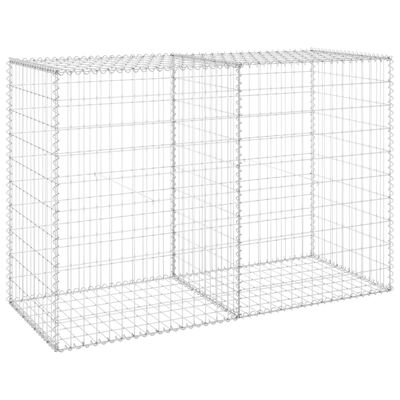 vidaXL Perete gabion cu capace, 150 x 60 x 100 cm, oțel galvanizat