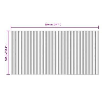 vidaXL Covor dreptunghiular, maro, 100x200 cm, bambus