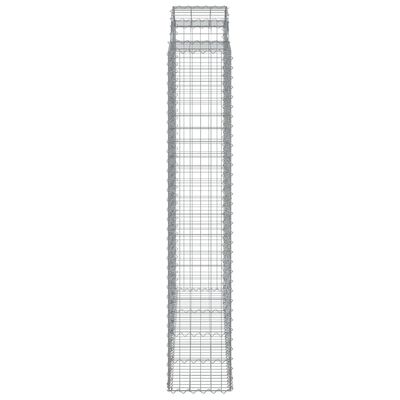 vidaXL Coșuri gabion arcuite, 3 buc, 200x50x220/240cm, fier galvanizat