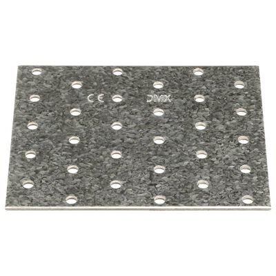 vidaXL Plăci perforate, 20 buc., 2 mm, 120x100 mm, oțel galvanizat