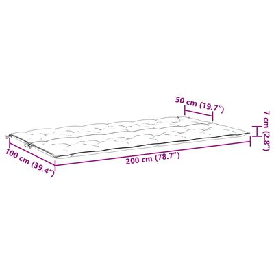 vidaXL Pernă bancă de grădină albastru 200x(50+50)x7cm material oxford