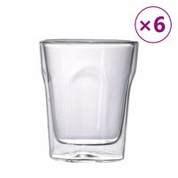 vidaXL Cești din sticlă cu perete dublu, 6 buc., 250 ml