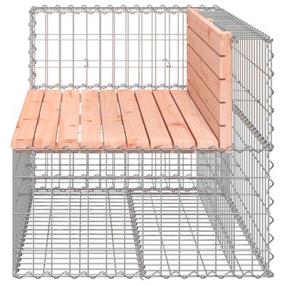 vidaXL Bancă de grădină design gabion 122x71x65,5cm lemn masiv Douglas