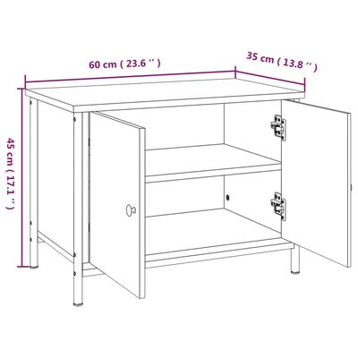 vidaXL Comodă TV cu uși, stejar sonoma, 60x35x45 cm, lemn prelucrat