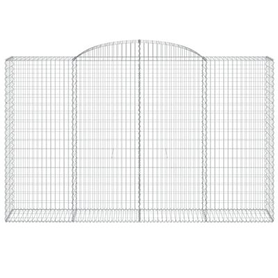 vidaXL Coș gabion arcuit, 300x50x180/200 cm, fier galvanizat