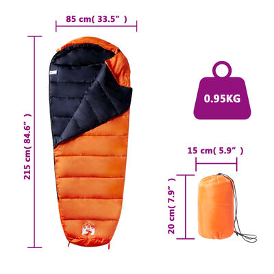 vidaXL Sac de dormit tip mumie pentru adulți de camping, 3 anotimpuri