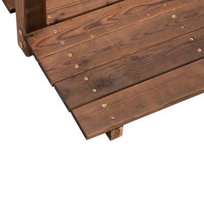 vidaXL Pod de grădină balustrade cu lanț 150x67x56 cm lemn masiv molid