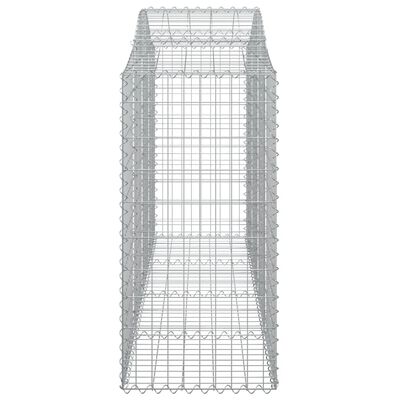 vidaXL Coșuri gabion arcuite 3 buc, 200x50x120/140 cm, fier galvanizat