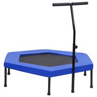 vidaXL Trambulină de fitness mâner și margine siguranță 122 cm hexagon