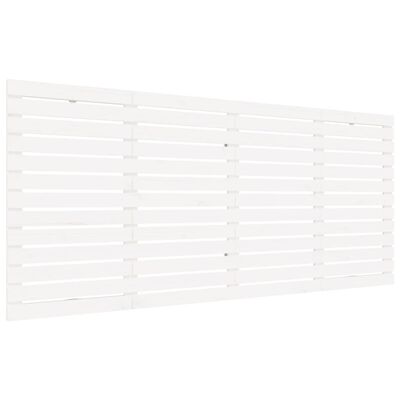 vidaXL Tăblie de pat pentru perete, alb, 166x3x91,5 cm, lemn masiv pin