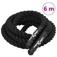 vidaXL Frânghie de lucru, negru, 6 m, 4,5 kg, poliester