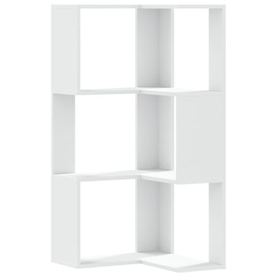 vidaXL Bibliotecă 3 niveluri alb 50x50x102 cm lemn prelucrat