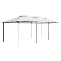 vidaXL Pavilion, alb, 600 x 298 x 270 cm, 180g/m²