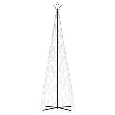 vidaXL Brad de Crăciun conic, 500 LED-uri, albastru, 100x300 cm