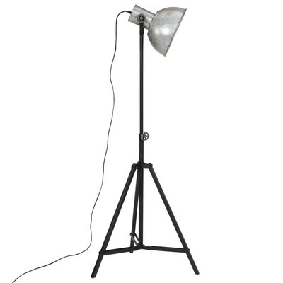 vidaXL Lampă de podea 25 W, argintiu vintage, 61x61x90/150 cm, E27