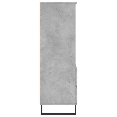 vidaXL Dulap înalt, gri beton, 40x36x110 cm, lemn compozit