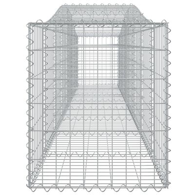 vidaXL Coșuri gabion arcuite 7 buc, 400x50x60/80 cm, fier galvanizat