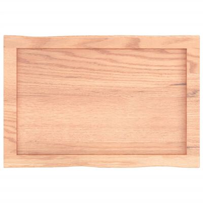vidaXL Blat masă, 60x40x(2-4) cm, maro, lemn tratat contur organic