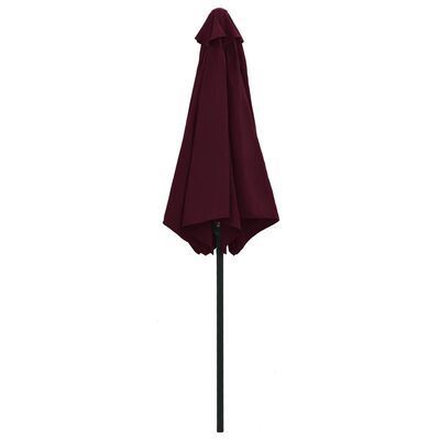 vidaXL Umbrelă de soare cu stâlp aluminiu, roșu închis, 270 x 246 cm