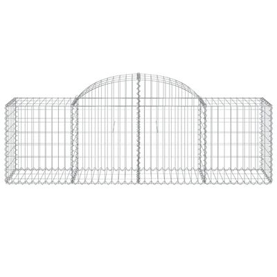 vidaXL Coșuri gabion arcuite 11 buc, 200x50x60/80 cm, fier galvanizat