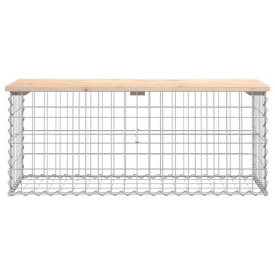 vidaXL Bancă de grădină, design gabion, 103x44x42cm, lemn masiv de pin