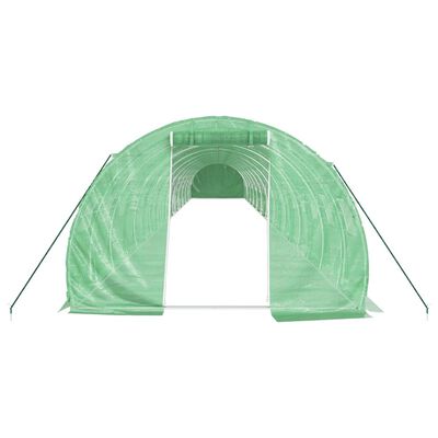 vidaXL Seră cu cadru din oțel, verde, 66 m², 22x3x2 m