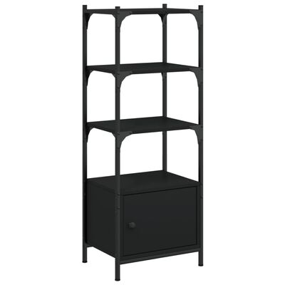 vidaXL Bibliotecă cu 3 niveluri, negru, 41x30x109,5 cm, lemn prelucrat