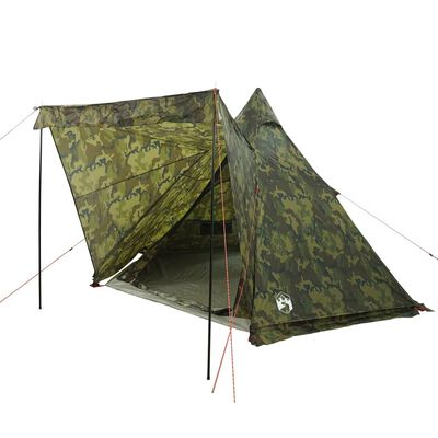 vidaXL Cort de familie Tipi pentru 6 persoane, camuflaj, impermeabil