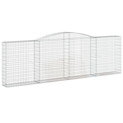 vidaXL Coșuri gabion arcuite 5 buc. 400x30x120/140cm fier galvanizat