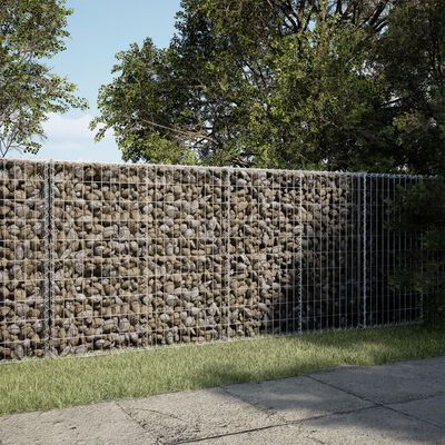 vidaXL Coș gabion cu capac, 200x100x100 cm, fier galvanizat