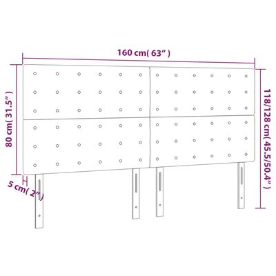 vidaXL Tăblii de pat 4 buc, cappuccino 80x5x78/88 cm piele ecologică