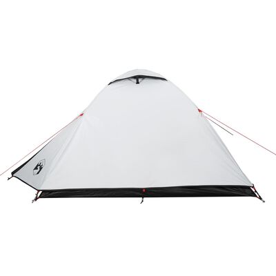 vidaXL Cort camping cupolă 3 persoane alb, țesătură opacă, impermeabil