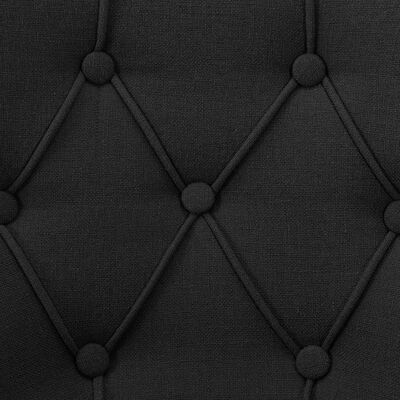 vidaXL Scaune de bucătărie, 4 buc., negru, material textil