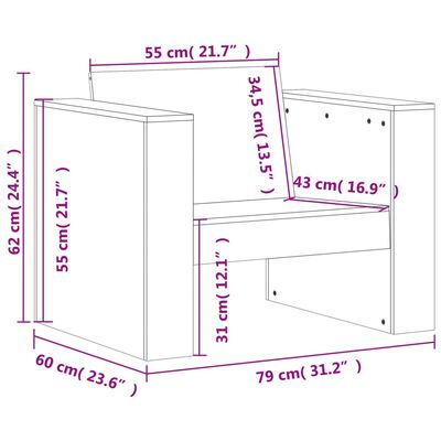 vidaXL Set mobilier relaxare grădină, 2 piese, alb, lemn masiv de pin