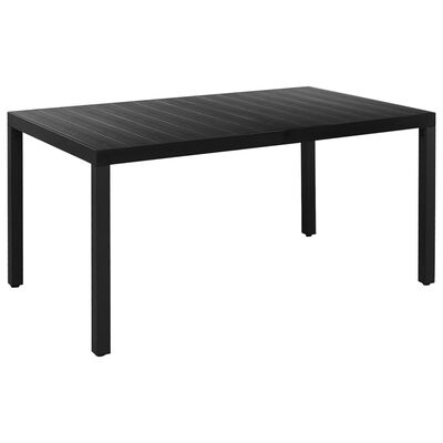 vidaXL Set mobilier pentru grădină, 7 piese, negru, aluminiu