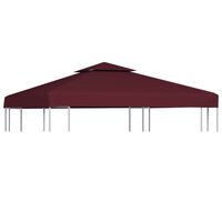 vidaXL Acoperiș de pavilion, 2 niveluri, roșu bordo, 3x3 m, 310 g/m²