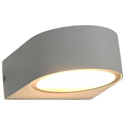 vidaXL Lampă de perete pentru exterior, 2 buc., alb, 11 W, rotundă