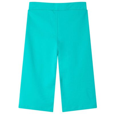 Pantaloni pentru copii cu picioare largi, verde mentă, 128