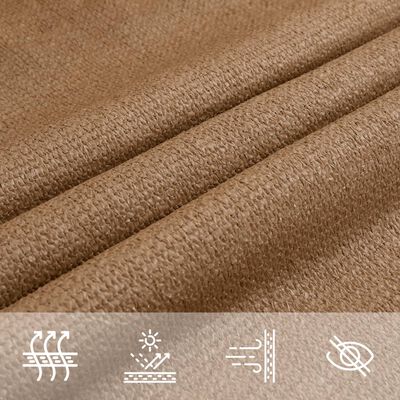 vidaXL Pânză parasolar, gri taupe, 3x4x5 m, HDPE, 160 g/m²