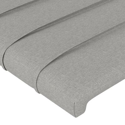 vidaXL Tăblie de pat cu aripioare gri deschis 103x16x118/128 cm textil