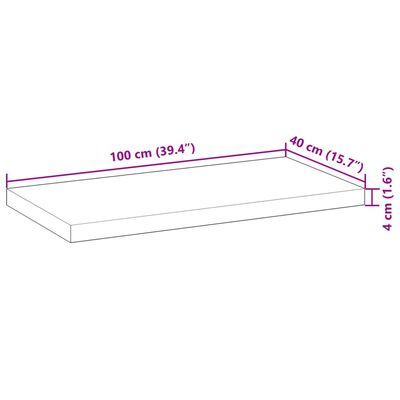 vidaXL Blat de baie netratat, 100x40x4 cm, lemn masiv de acacia